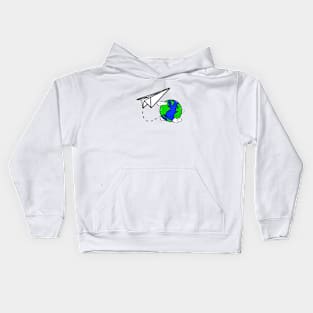 Paper Airplane Logo Kids Hoodie